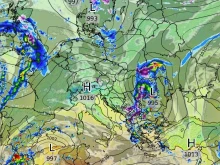 Потвърждават се прогнозите за средиземноморски циклон и ниски температури след 96 часа
