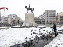 Сняг изненада жителите на Анкара