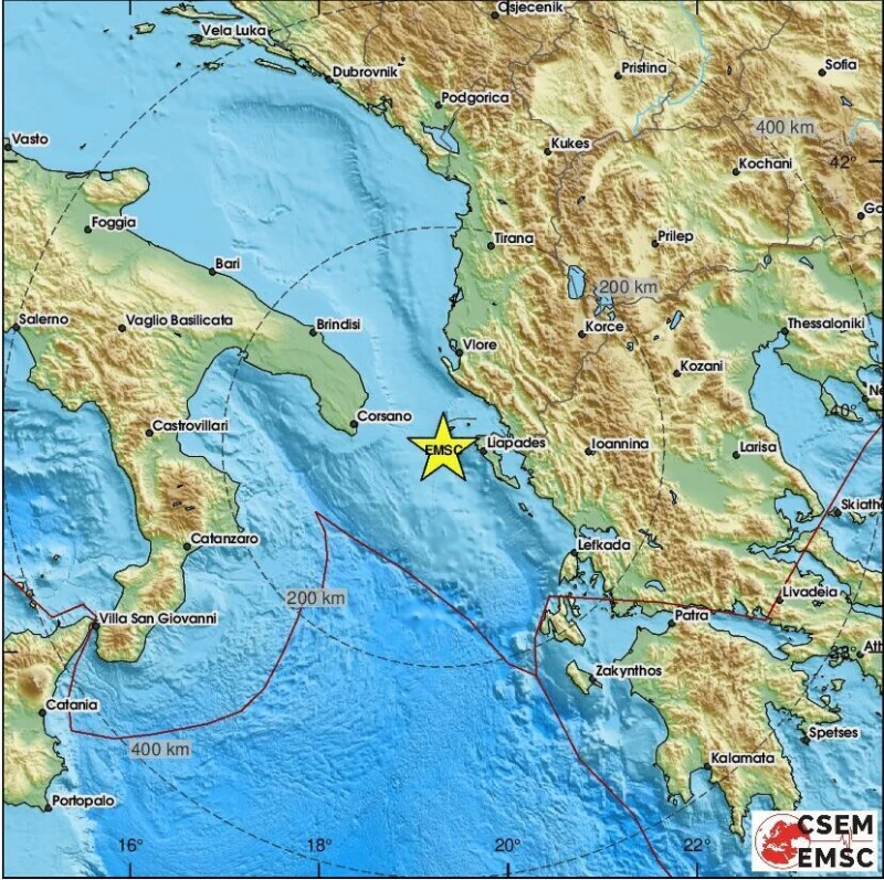 Земетресение от 4,7 по Рихтер разлюля гръцкия остров Корфу