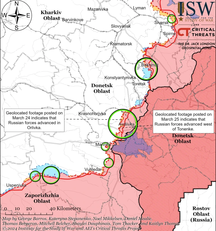 ISW: Руснаците търпят загуби на бронирана техника западно от Авдeевка