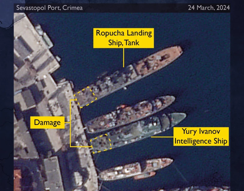 Британското разузнаване: Сателитни снимки показват последствията от последните удари на ВВС на Украйна по Севастопол
