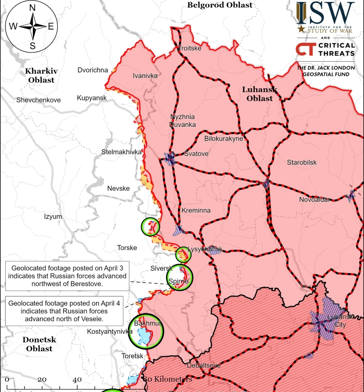 ISW: Руската армия започна нова вълна от атаки на Бахмутското направление