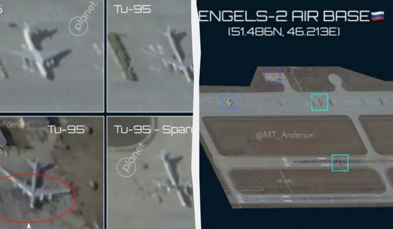 Сателитни снимки показват "вероятните щети" от удара по летище "Енгелс-2"