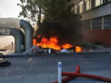 Горене на отпадъци предизвика пожар в двора на пловдивска болница