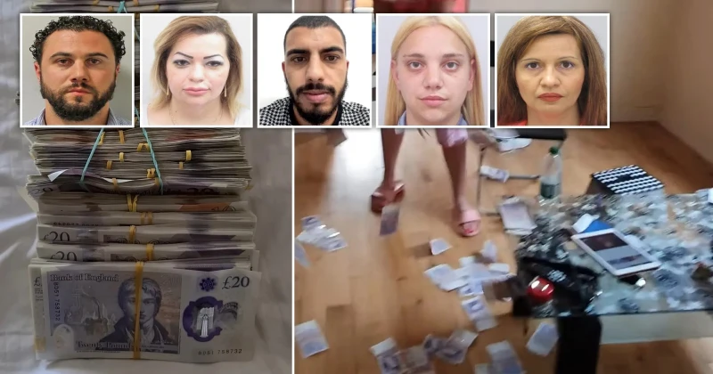 Схема за милиони в Лондон: Видео показва как българите хвърлят пачки с пари по пода