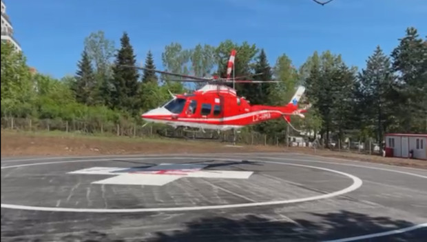 Първи проби на новата хеликоптерна площадка на МОБАЛ Д р Стефан
