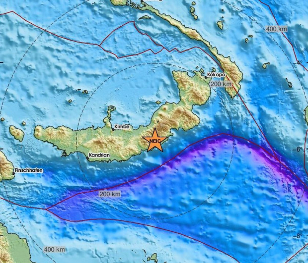 Силно земетресение удари Папуа Нова Гвинея. Това стана ясно от данни