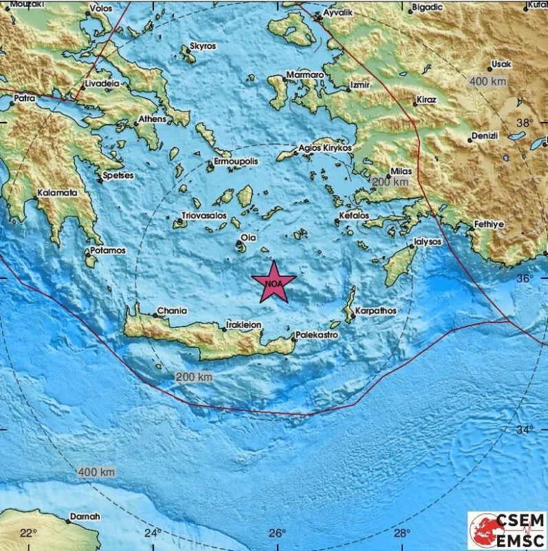Земетресение от 3,5 по Рихтер разлюля Крит