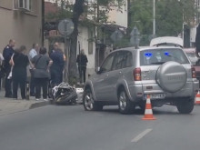 Катастрофа между джип и мотор на метри от Четвърто районно в Пловдив