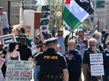 Посрещнаха Байдън с протести в родния му град заради подкрепата за Израел
