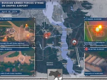 Русия показа разгрома на украинско летище с МиГ-29 в Днепър с касетъчни авиационни бомби и ракети