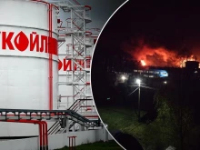 Пожар избухна в нефтеното депо на "Лукойл" в Смоленск