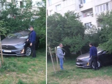 Мрежата прегря: Когато Ганчо си купи скъпа кола да пази природата, но гази тревата, за да зареди за по-евтино ток