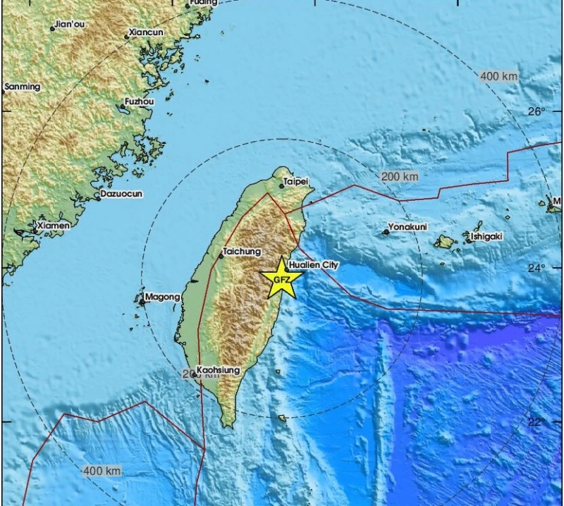 Две земетресения от 6,0 по Рихтер разтърсиха бреговете на Тайван
