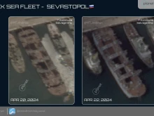 Руският кораб "Коммуна" не е претърпял значителни щети след атаката на ВСУ, показват сателитни снимки