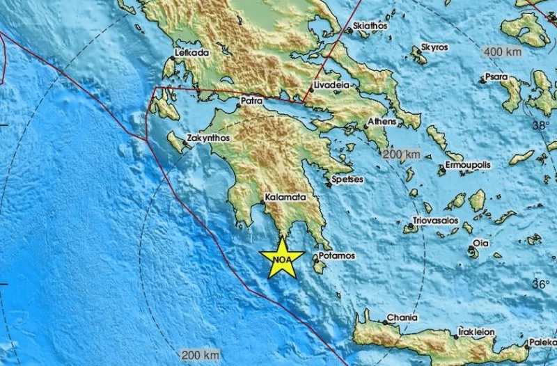 Земетресение от 4.0 по Рихтер събуди Южна Гърция