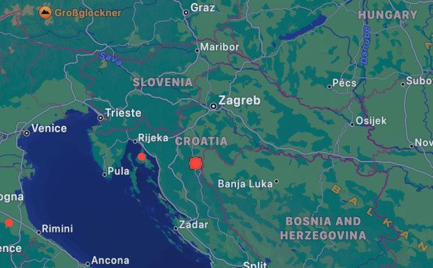 Силно земетресение удари Хърватия Това стана ясно по данните на Европейският