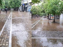 Силен дъжд вали в Благоевград и региона