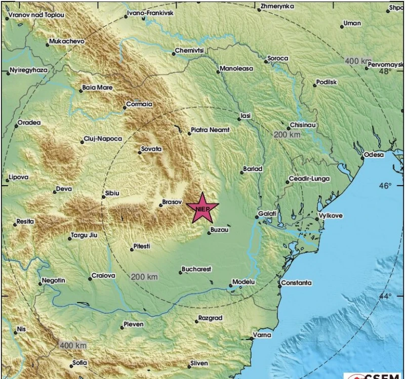 Ново земетресение от 4,1 разлюля района на Вранча