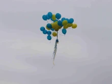 Десетки балони с цветовете на знамето на ЕС полетяха от Дунав мост при Русе