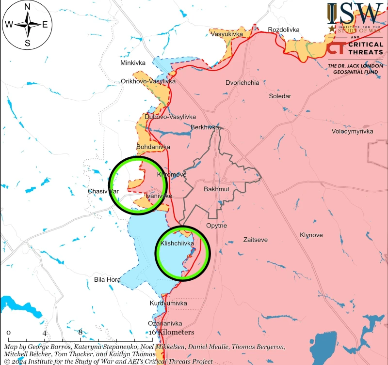 ISW: Руските войски се прегрупират за нова атака срещу Часов Яр