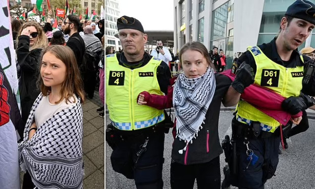 Активистката Грета Тунберг е задържана от шведската полиция в Малмьо