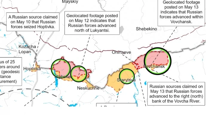 ISW: Руснаците дават приоритет на бързото създаване на "буферна зона" в района на Харков