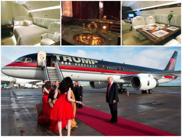 Частният Boeing 757 на предишния президент на САЩ Доналд Тръмп