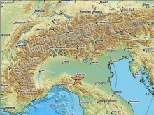 Ново земетресение разтърси Италия, този път епицентърът е на север
