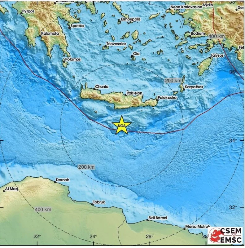 Земетресение от 3,6 по Рихтер разлюля остров Крит