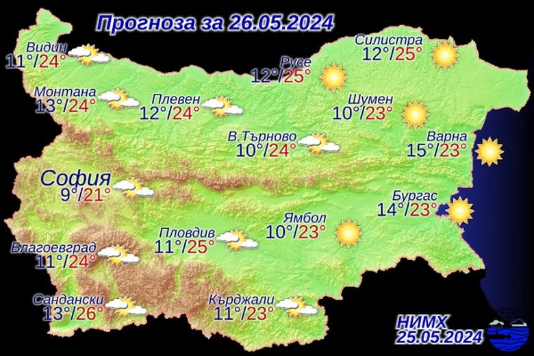 Стана ясна прогнозата за утре