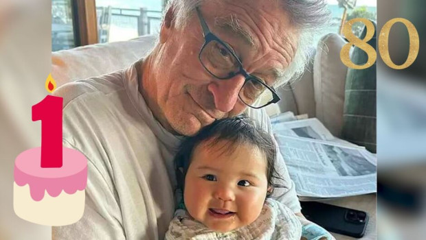 80 годишният актьор Робърт де Ниро отпразнува първия ден на дъщеричката