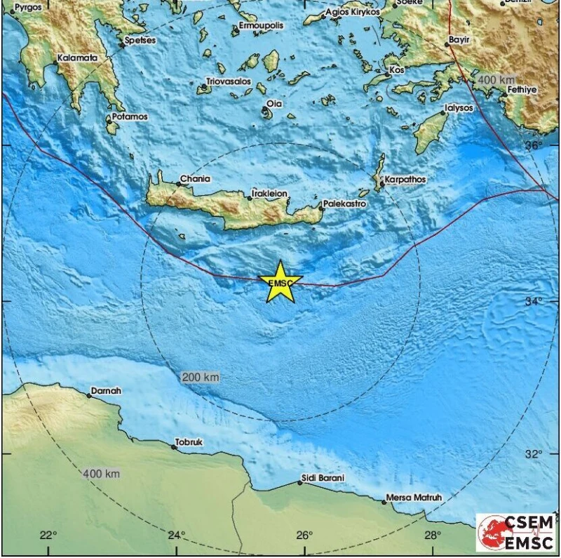 Земетресение от 3,9 по Рихтер разлюля гръцкия остров Крит