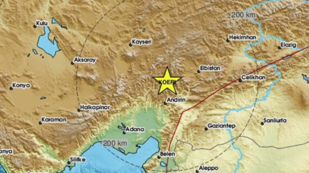 Земетресение с магнитуд 4,3 по скалата на Рихтер разлюля Централна