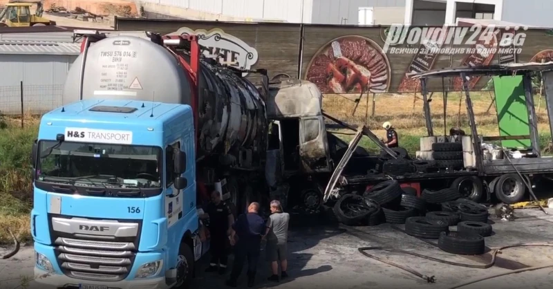 Три пожарни са гасили пламъците от ПТП-то на "Голямоконарско шосе"