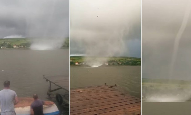 Рядък феномен на езеро в окръг Клуж в Румъния Водна
