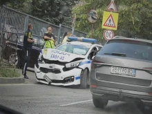 Тежка катастрофа с полицейски автомобил в центъра на София