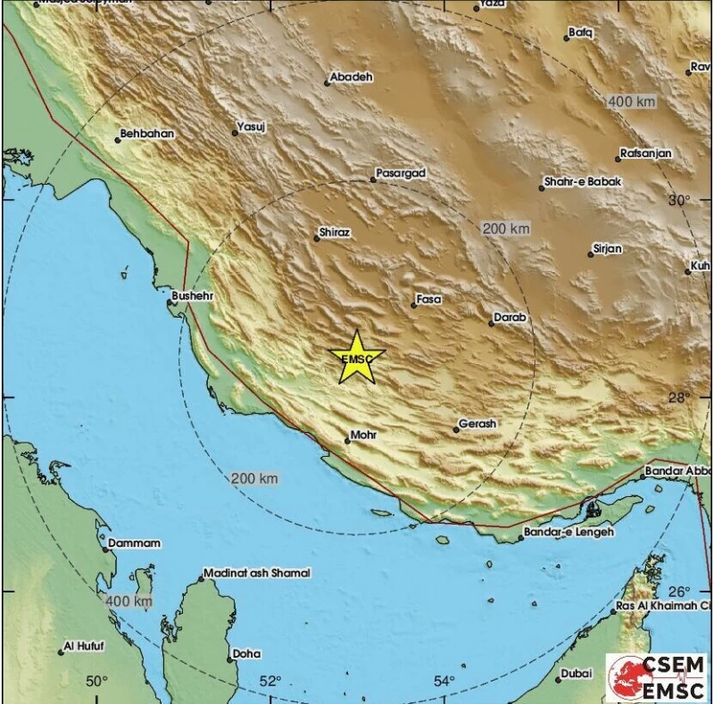 Силно земетресение от 4,6 по Рихтер разтърси близо до над милионен град в Южен Иран