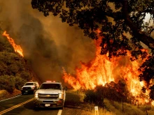 Мащабен горски пожар наложи евакуация в окръг Лос Анджелис