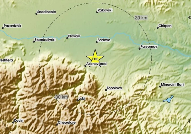 Ново земетресение край Пловдив
