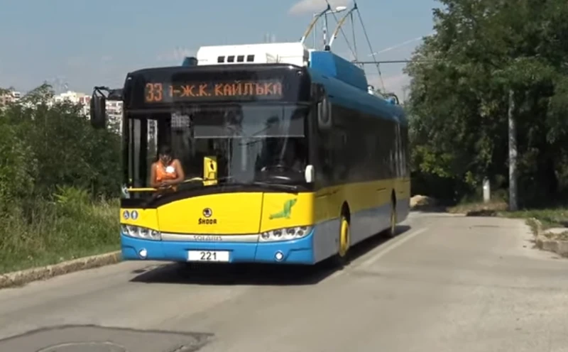 Тролей 33 в Плевен с променен маршрут заради авария