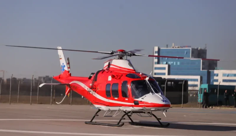 Медицинският ни хеликоптер с първа мисия по въздух от мястото на инцидента