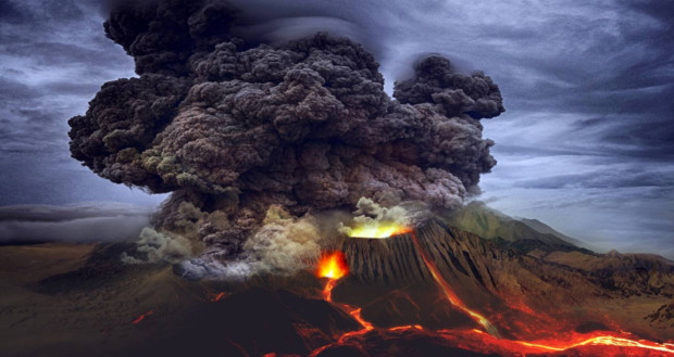 Вулканът Каримски разположен в централната част на Камчатка който започна