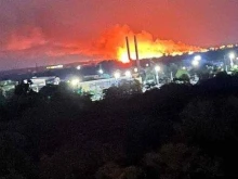 Голям среднощен пожар край Пловдив