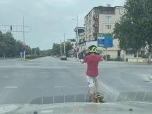 Дете вдигна 60 км/ч с тротинетка в Пловдив, изпревари патрулка