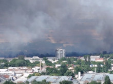 Дрон засне големия пожар в Пловдив