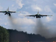 Руски щурмови самолети Су-25 са поразили опорен пункт и жива сила на ВСУ