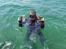 Подводни археолози прочуват нос Чироза в залива Ченгене скеле