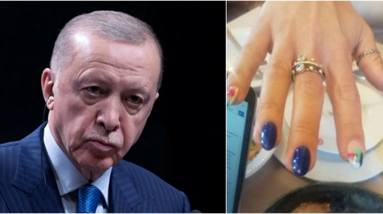 Журналистка скандализира Ердоган с маникюра си