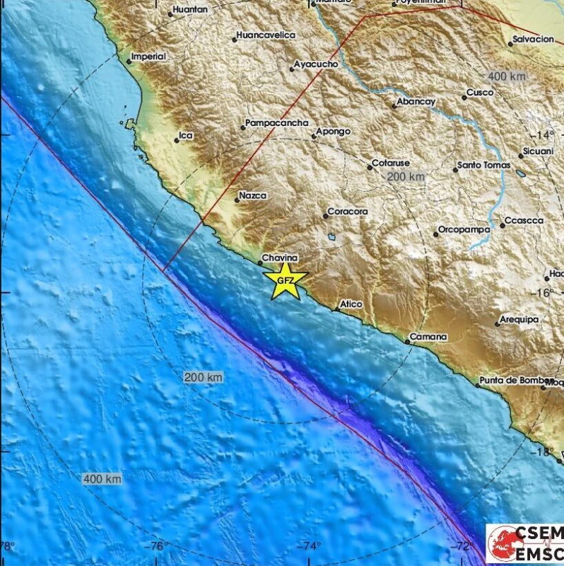 Мощно земетресение от 7,0 по Рихтер удари бреговете на Перу